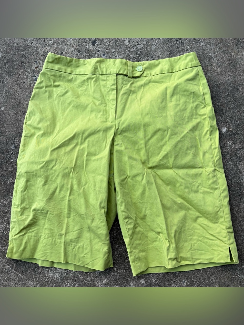 Jones New York Lime Green Tailored Bermuda Shorts